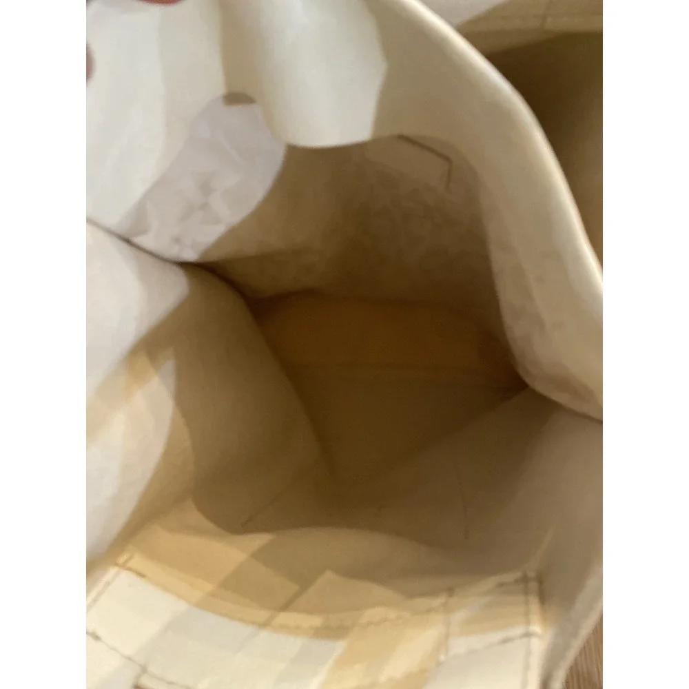 Furla Ivory Calf Leather Ecobag Tote Shopper‎ Shoulder Bag Limited Edition
